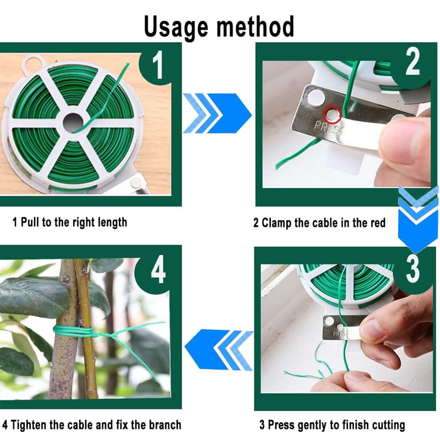 Garden Wire, Sturdy Plant Ties for Support, Garden Ties with Cutter for Tomatoes Vines, Plant Wire Tie Wire for Indoor, Outdoor, Home and Office Use (50 Mtr) Garden Wire, Sturdy Plant Ties for Support, Garden Ties with Cutter for Tomatoes Vines, Plant Wire Tie Wire for Indoor, Outdoor, Home and Office Use (50 Mtr)